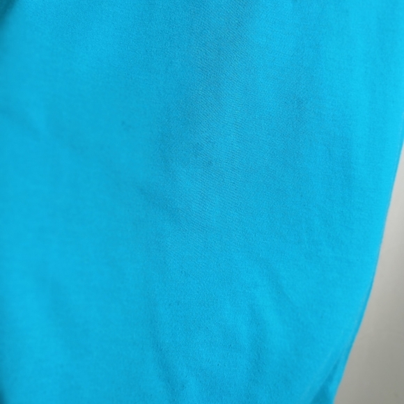 #449 Men's Dino Robert Turquoise V-Neck T-Shirt Size Large - Picture 5 of 12